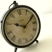 Clock Table Clock Antique Stylish Analog Living Room Tabletop Iron Retro Shabby