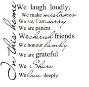 Quote Decal - In this Home... AW1056