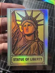 Statue Of Liberty Custom Holographic Refractor Art Trading Card /9