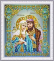 Bead embroidery kit Saints Peter and Fevronia hand embroidery needlework kit