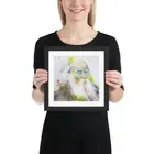 WALT WHITMAN watercolor portrait - FRAMED poster 10x10 inches ! print painting