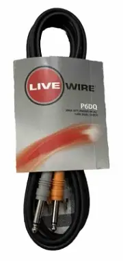 NEW - Live Wire P6DQ 2M (6.6FT) PHONO (RCA) 1/4IN Dual Cable