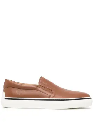 slip-on leather sneakers
