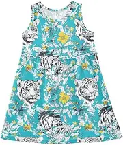 [Caihoyu] Girls Summer Tank Dresses Toddler Fashion Spring Dresses Birthday Gift, Multicolor14, 4 Years