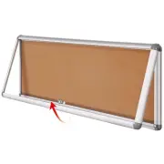 Swansea Locking Bulletin Board Tamper-Proof Notice Board Cork Display Case Wa...