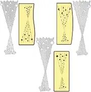 AFUNTA 3 Pieces Cutting Dies for Card Making, Star Moon Bubble Die-Cut Circle Speckled Line Metal Cutting Dies for Card Making for DIY Scrapbook, Album, Decorative, Scrapbook