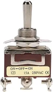 Momentary Switch, On and Off Momentary Toggle Switch, 3 Pin 12mm Compatible 250vac Push Button Switch for Home Appliances and Industrial Products
