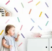 Runtoo Confetti Wall Stickers Pink Sprinkles Colorful Polka Dot Wall Decals Peel and Stick Window Clings Decor for Kids Nursery Girls Bedroom