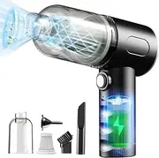 3 in 1 Car Vacuum Cleaner, 12000PA High Power Handheld Vacuum Cordless Portable Mini Vacuum Cleaner Car Accessories, Compressed Air Duster Keyboard Cleaner for Car,Desktop,Pet Hair Cleaning