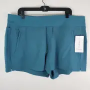Athleta Trekkie North Shorts Women's 18 Draw String Green Hiking Outdoor New Tag