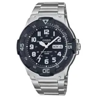 在飛比找PChome24h購物優惠-【CASIO】潛水風格不鏽鋼腕錶-黑面(MRW-200HD-
