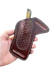 Leather Sheath Fix Blade Knife Belt Tool Carry Case - Folding Blade Pocket Knife