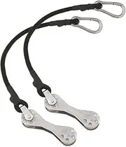 Taco Metals TACO Marine COK-0022-2 Shock Cord with Double Pulley - 12", Pair, Black, Standard
