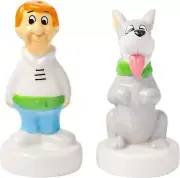 Silver Buffalo The Jetsons George and Astro Ceramic Salt Pepper Shaker