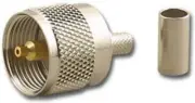 1 PIECE - CES - UHF MALE CRIMP-ON COAXIAL RF CONNECTOR RG58U # 622410