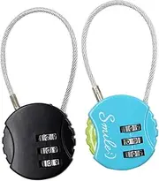 OSALADI 2pcs Luggage Lock Metal Fitness Room Wardrobe Steel Wire Password Lock for Travel Backpack Suitcase Random Color