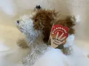 Folkmanis Jack Russell Terrier Plush Hand Puppet Shaggy Long Haired Dog 14"