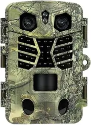 Wildlife Cameras with Night Vision Motion Activated 4K Trail Camera 48MP Wildlife Hunting Camera with Dual-Lens Super Starlight Vision Multicolor