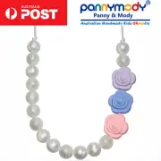 Children Jewellery Sensory Chew Necklace for Autism ADHD Kid Pearls with Roses