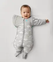 [Swaddle Up™ Transition Suit] Grey Daydream •Quilted Cotton