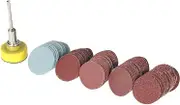 100Pcs 25Mm 1" Sander Disc Sanding Disk 100-3000 Grit Paper with 1Inch Abrasive Polish Pad Plate + 1/8" K Rotary Tool Multicolor