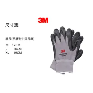 3M (尺寸: M / L / XL) 止滑 / 耐磨手套 透氣 防滑 工作手套 韓國製 工作 騎車 作業