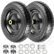 Upgraded 13" Flat Free Wheels Replacement for GOR Garden Cart Tires and Wheel...