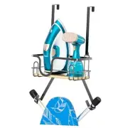 Ironing Board Holder Wall Mount, Over The Door Ironing Board Hanger with Black