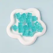 BeLongsYou 190pcs Luminous Stones Ice Cubes Garden Glow Stones Rocks for Walkways Path Patio Lawn Garden Decor 18x18mm,Blue