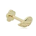 AVORA 14K Gold Angel Wing Cartilage Piercing Flat Back Earring Body Jewelry (18
