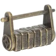Retro Lock Antique Combination Vintage Padlock Word Padlock for Suitcase