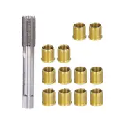 Spark Plug Thread Repair Tools, High Speed Steel Tap Spark Plug With M14x1.25 Inserts And M16x1.25 SilverGold