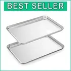 Premium Stainless Steel Baking Sheets Set of 2, Non-Toxic and Easy to Clean