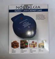 Nostalgia My Mini Lava Donut Muffin Bundt Cake Maker Blue TINY FOOD
