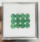 Loose Natural Emerald 5.5x5.5 mm Round Lot-Emerald Round Cut-Vivid Green Emerald