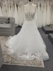 A LINE LCE WEDDING GOWN BY KENNETH WINSTON STYLE 1965