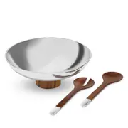 Nambe Pinnacle Salad Bowl with Servers
