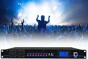 Home Audio Equalizer,Stereo Equalizer,Real Time Frequency Level Display, 8-Way Power Output Home Audio Equalizer, Forward and Reverse Time Switch, for DJ Stations, and Other Musical Instruments