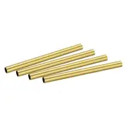 Brass Round Tube 7.5mm OD 0.5mm Wall Thickness 100mm Length Pipe Tubing 4 Pcs