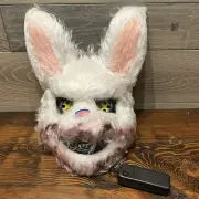 Cosplay Rabbit Mask Halloween Scary Bunny Bloody Plush Animal Head Tested Props