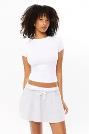 [Supré] Supré - Penny Fleece Mini Skirt - Grey marle 3XS GREY MARLE