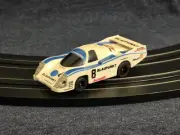 Aurora AFX Tomy Porsche 962 Blaupunkt Lighted White / Blue # 8