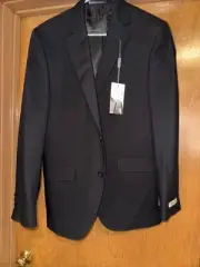 Geoffrey Beene Men's Black Classic-Fit Suit Jacket Size 38R J02562