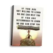 Ant Motivational Wall Art - Inspiring Canvas Decor for kids bathroom decor