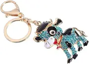 [PACKOVE] 1Pc Chic Cow Shape Key Ring Pendant Cute Key Holder for Bags Mobile Phones Durable Metal Key Chain present Key Rings Ornament for All Ages