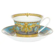 NEW Rosenthal Versace Prestige Gala Blue Teacup & Saucer Set