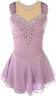 [Zagitova] Figure Skating Dress for Girls Graceful Competition Patchwork Dance Outfits wor Women with Shiny Rhinestone