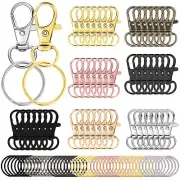 100PCS Swivel Clasps Lanyard Snap Hooks with Key Rings Key Chain Clip Hooks L...