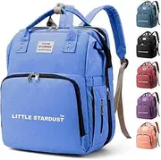 Little Stardust Baby Diaper Bag Backpack – Large, Water-Resistant Travel Tote with Spacious Compartments for Moms & Dads