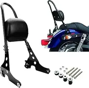Detachable Rear Passenger Backrest Sissy Bar Seat Pad for Sportster for XL883C XL883R XLH883 XLH1200 2004-2022,for XL1200C XL1200S 1996-2000(Black)